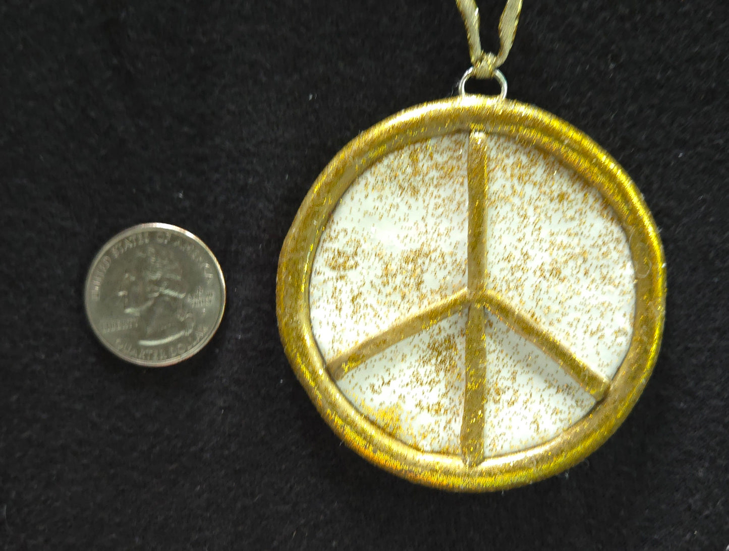 Sparkly Peace Sign Ornaments