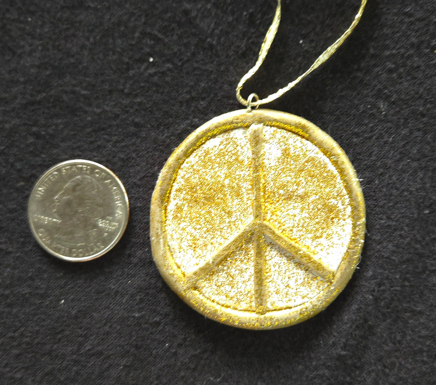 Sparkly Peace Sign Ornaments